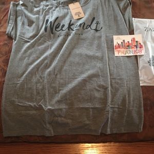 New XL Women’s Cuffed Sleeves T-Shirt